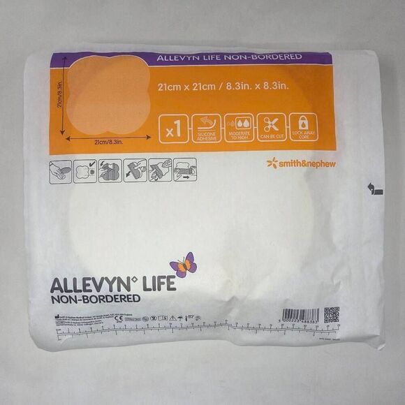 SMITH & NEPHEW 66801750 ALLEVYN LIFE NON BORDERED DRESSING 8.3" X 8.3" LOT OF 11 - Picture 1 of 3